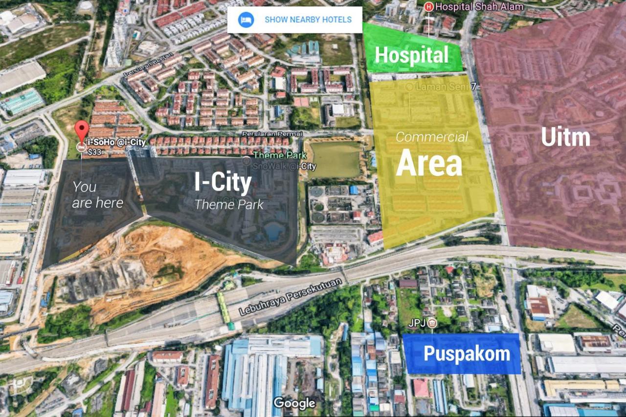 I-City Homestay - Shah Alam, Hospital Shah Alam, Uitm, Central Mall Sogo, Seksyen 7 Ngoại thất bức ảnh